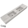Courchevel Wall Mounted Double Bowl Wash Basin